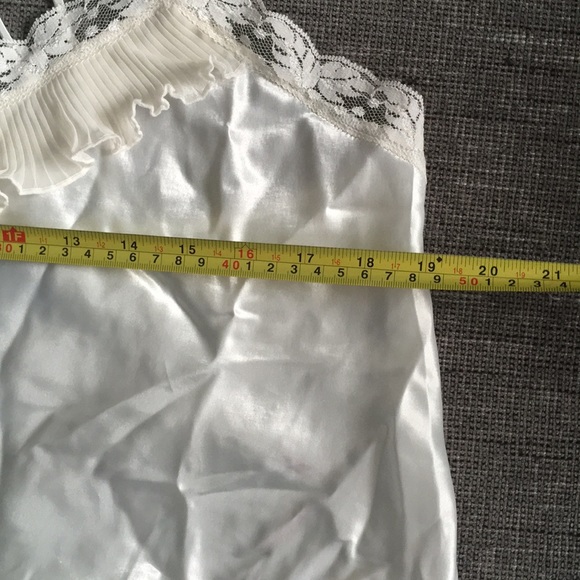Vintage silky Cream Camisole Cacique L chiffon - Picture 6 of 9